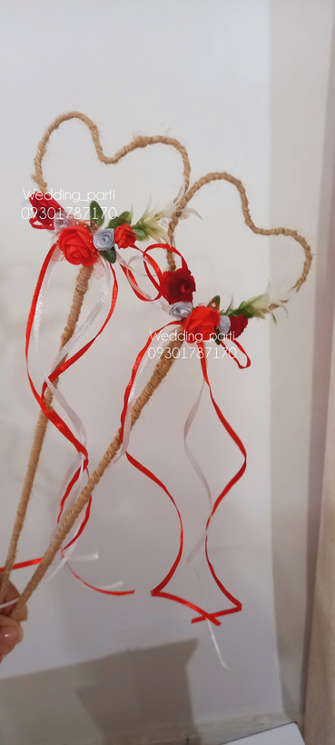 چوبک روبانی قلبی عروسی