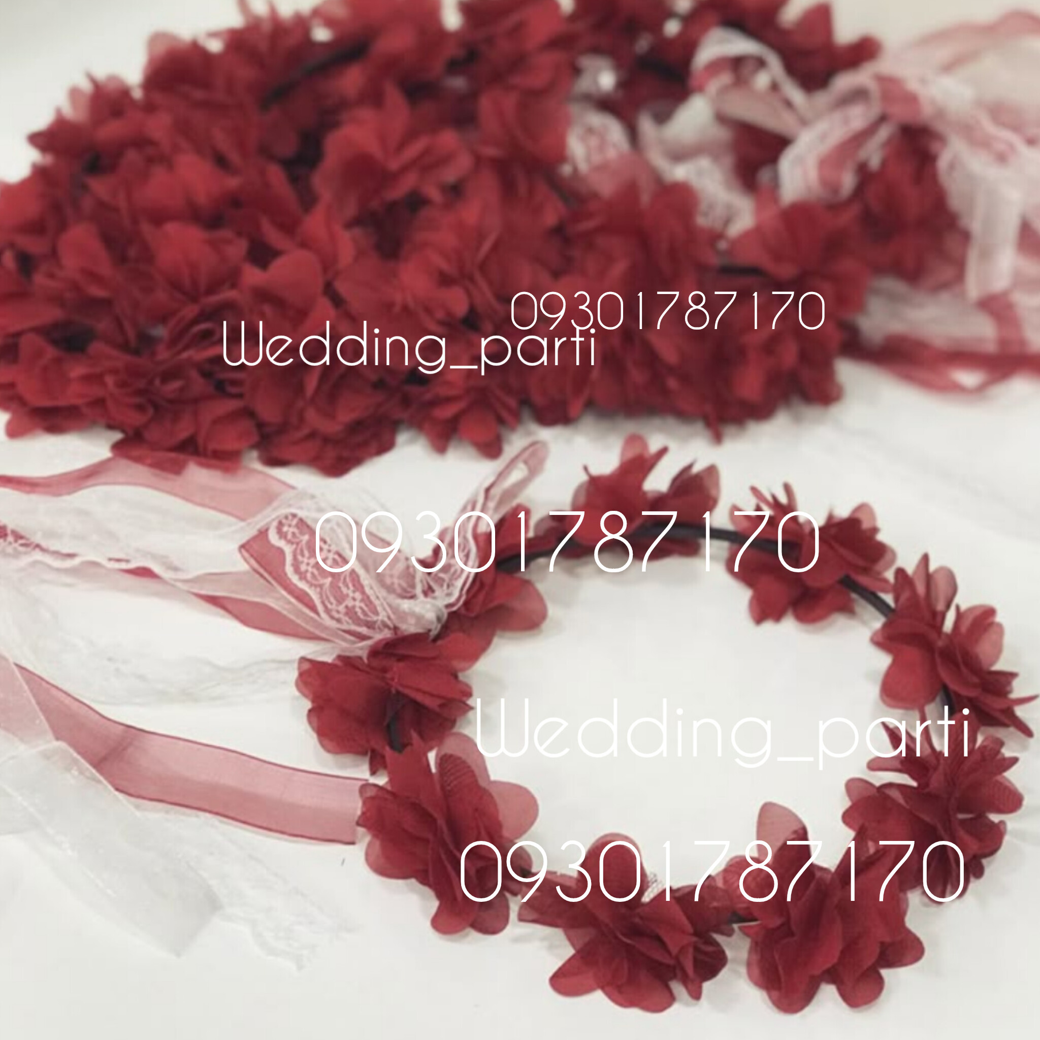 تاج گلسر دخترانه گل حریر