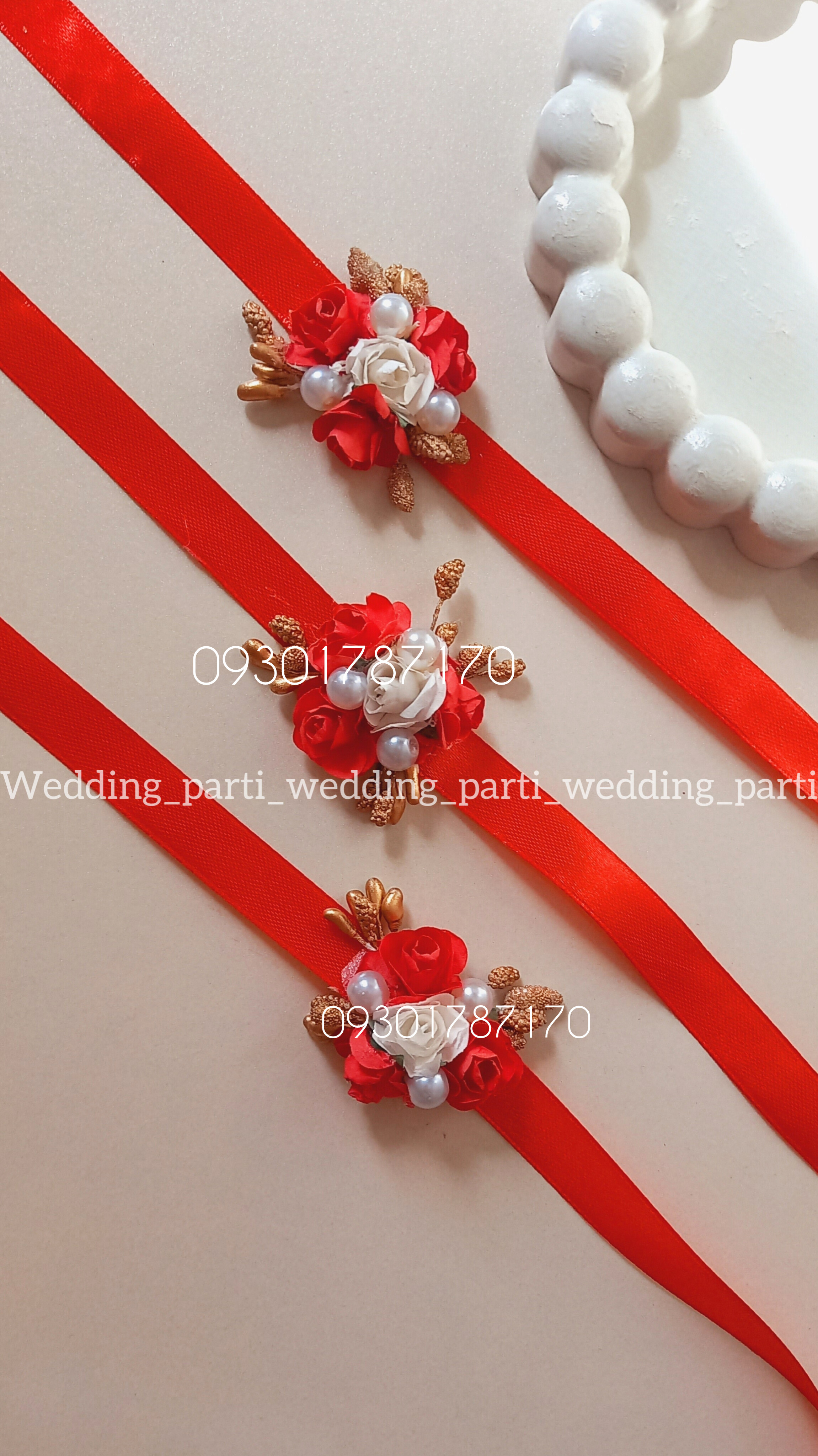 مچ بند گل رز روبانی