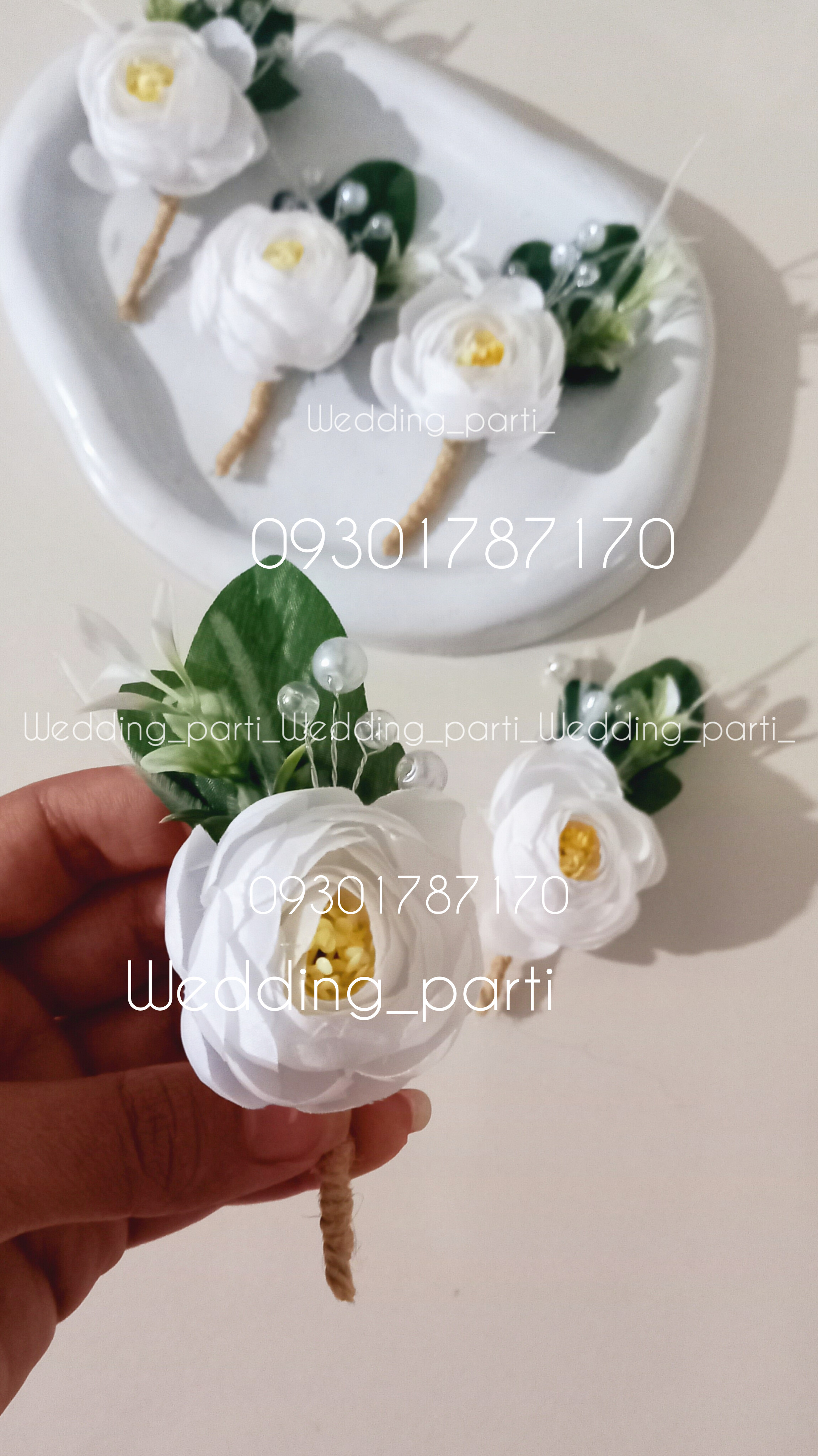 ست گل کت و مچ بند عقد