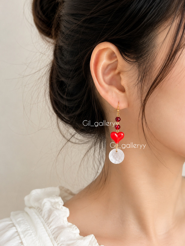 گوشواره دخترانه پینترستی قرمز